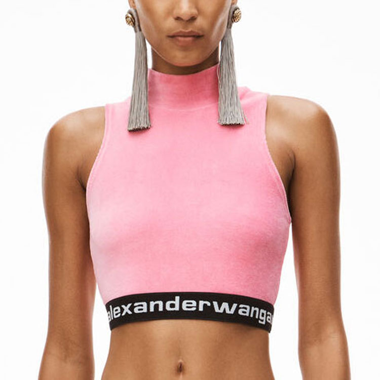 Lookbook (W) Alexander Wang 純色高領無袖上衣 蓮花粉紅 4CC2211212-957