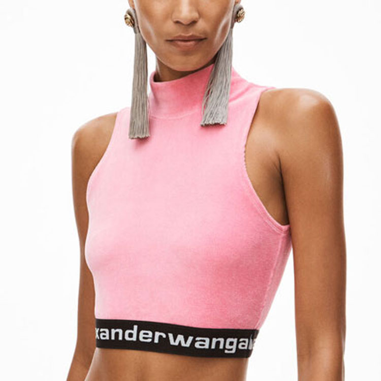 Shop (W) Alexander Wang 純色高領無袖上衣 蓮花粉紅 4CC2211212-957