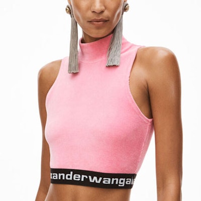 (W) Alexander Wang 純色高領無袖上衣 蓮花粉紅 4CC2211212-957 Shop (W) Alexander Wang 純色高領無袖上衣 蓮花粉紅 4CC2211212-957