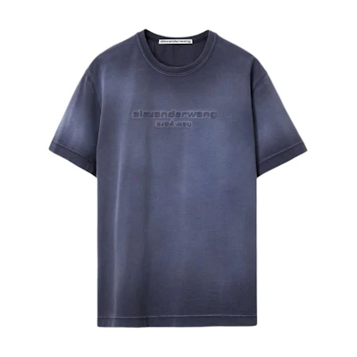 (Women) Alexander Wang Solid Color Purple Crew Neck Short Sleeve T-Shirt. UCC4231666-506