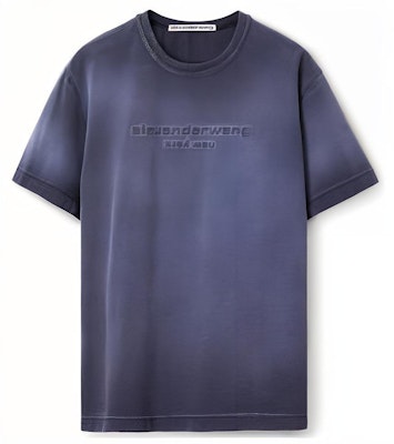 (W) 알렉산더왕 퍼플 크루넥 반팔 티셔츠 솔리드 컬러. UCC4231666-506 Order (W) 알렉산더왕 퍼플 크루넥 반팔 티셔츠 솔리드 컬러. UCC4231666-506