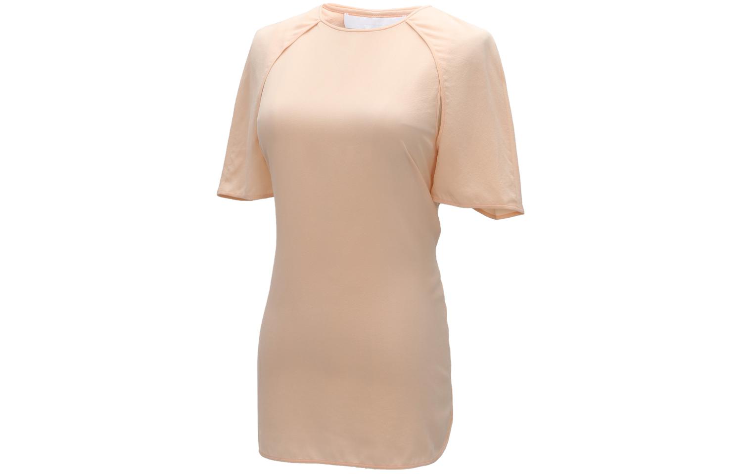 Shop (Women) Alexander Wang  Solid Color Raglan Sleeve Crewneck T-Shirt Light Yellow 109221CNEC679