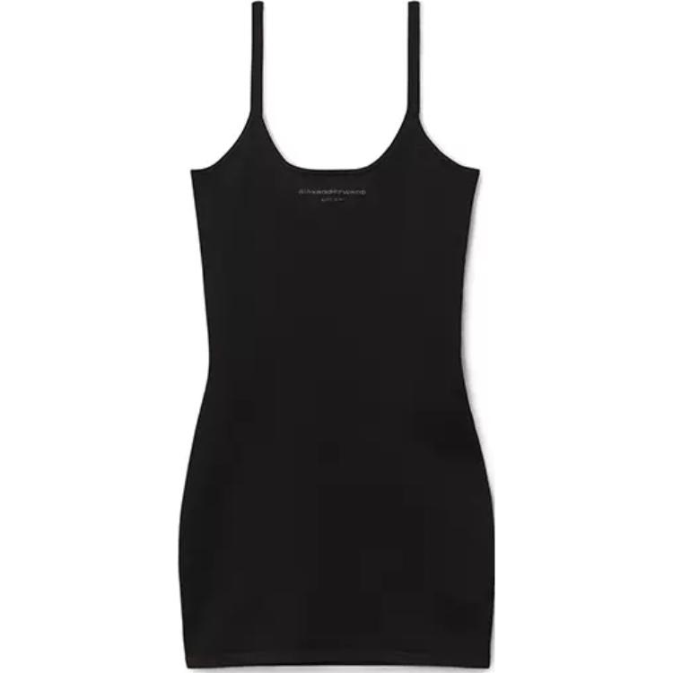 Order (W) アレキサンダーワン ソリッドカラー ノースリーブ ミニドレス - ブラック 4KC2236026-001