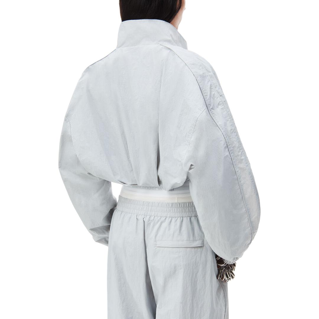 Details for (W) Alexander Wang Jaket Lengan Panjang Warna Kelabu Biru dengan Kolar Berdiri 1WC1242523-073