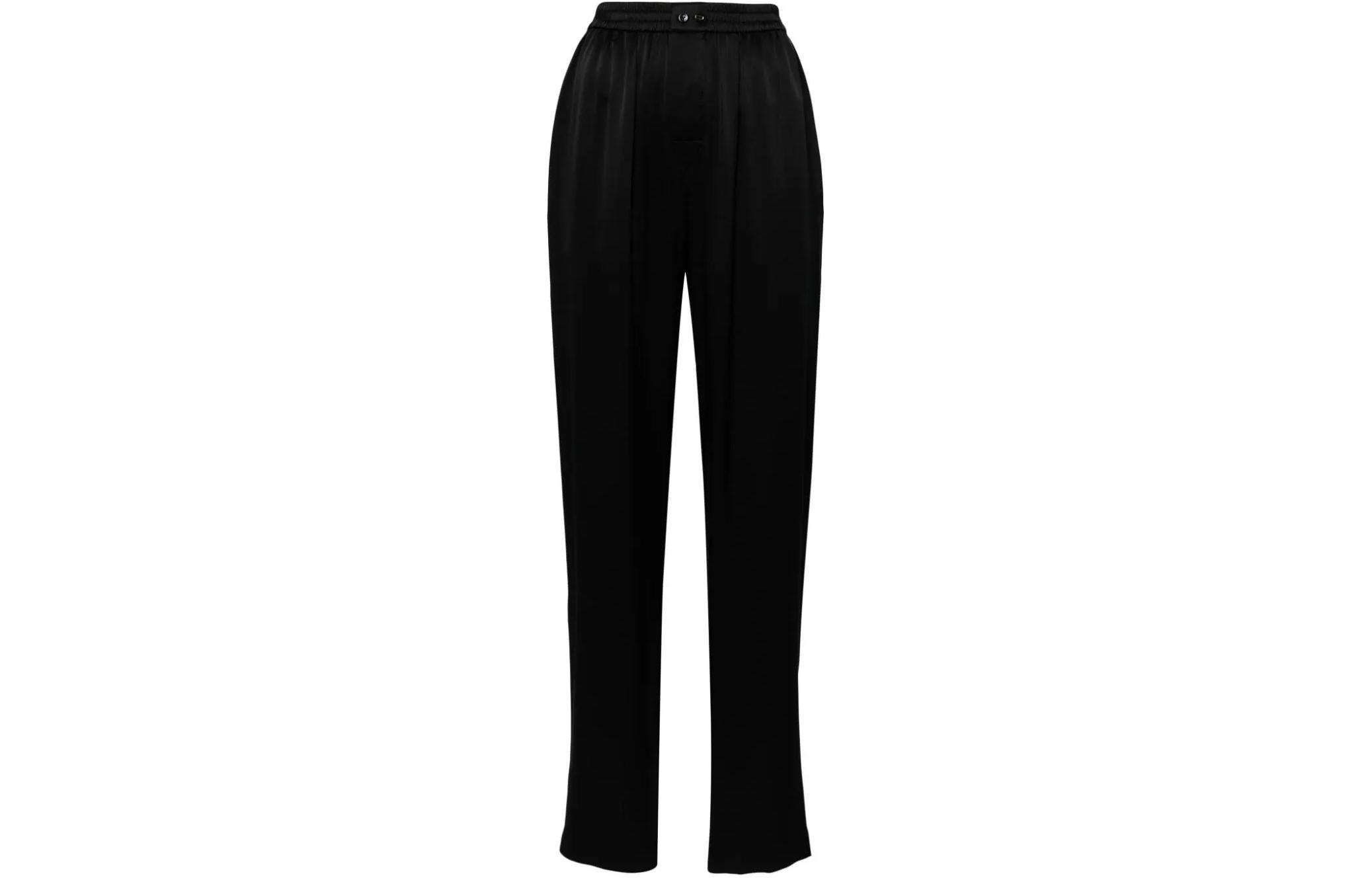 (Women) Alexander Wang  Solid High-Waisted Straight-Leg Casual Pants Black 1WC2244723-001