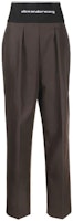 (Women) Alexander Wang Solid Logo Waistband Casual Pants - Chocolate Brown. 1WC1224449-204 (Women) Alexander Wang Solid Logo Waistband Casual Pants - Chocolate Brown. 1WC1224449-204