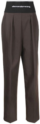 (W) アレキサンダーワン ソリッドロゴ ウエストバンド カジュアルパンツ チョコレートブラウン 1WC1224449-204 Order (W) アレキサンダーワン ソリッドロゴ ウエストバンド カジュアルパンツ チョコレートブラウン 1WC1224449-204