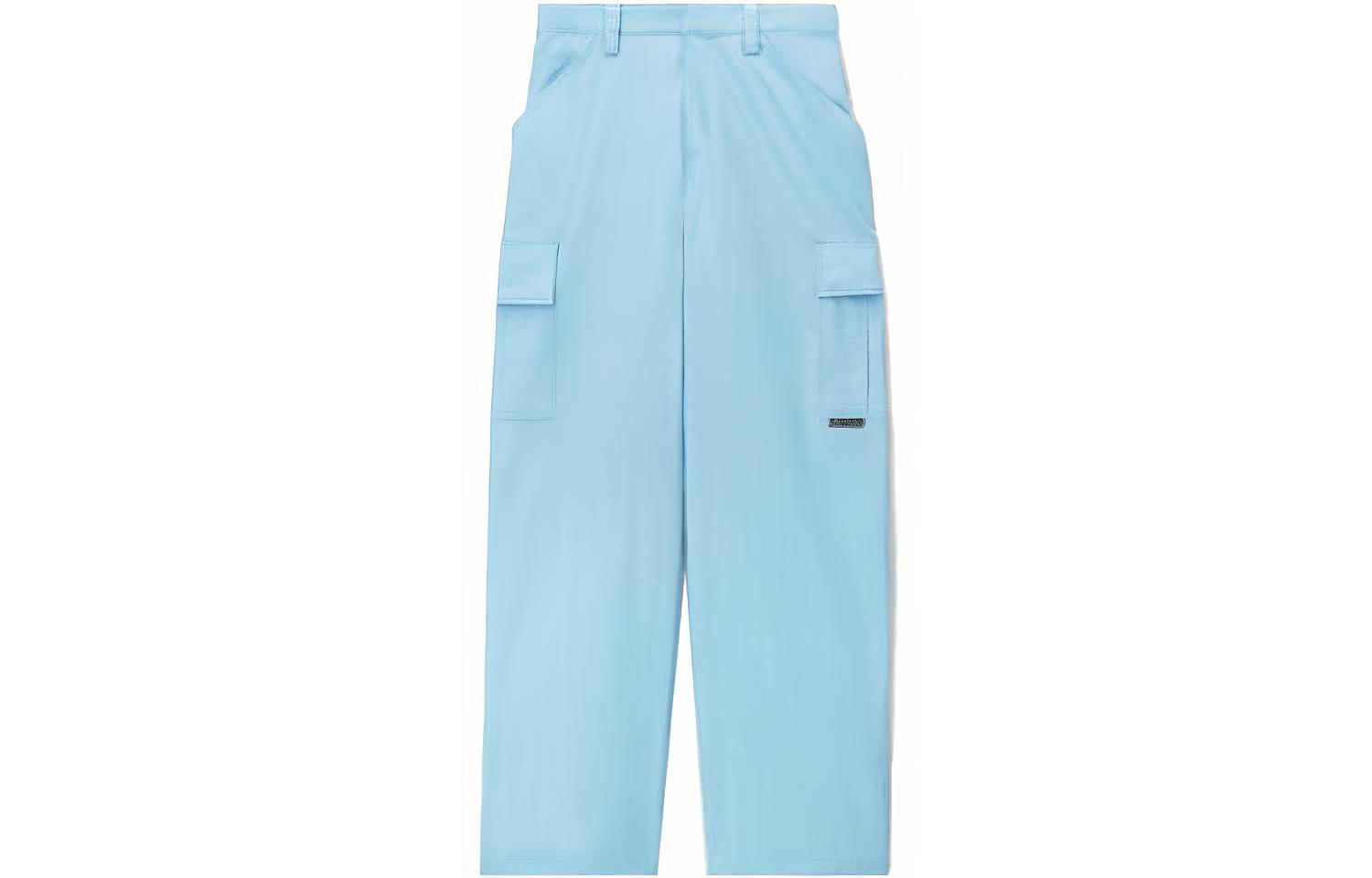 (Women) Alexander Wang  Solid Mid-Rise Straight-Leg Work Pants Blue 4WC2234374-423