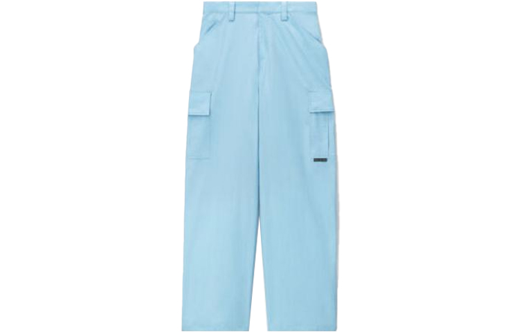 Order (W) Alexander Wang Pantalones de Trabajo Azul Rectos de Talle Medio 4WC2234374-423