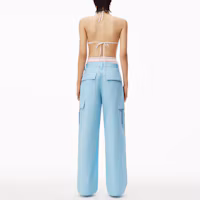 Shop (W) Alexander Wang 中腰直筒藍色工作長褲 4WC2234374-423