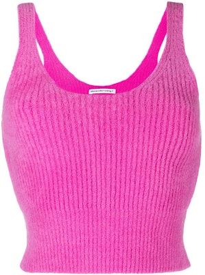 (W) 亚历山大王 粉色罗纹针织背心 4KC1221014SS22-679 Buy (W) 亚历山大王 粉色罗纹针织背心 4KC1221014SS22-679