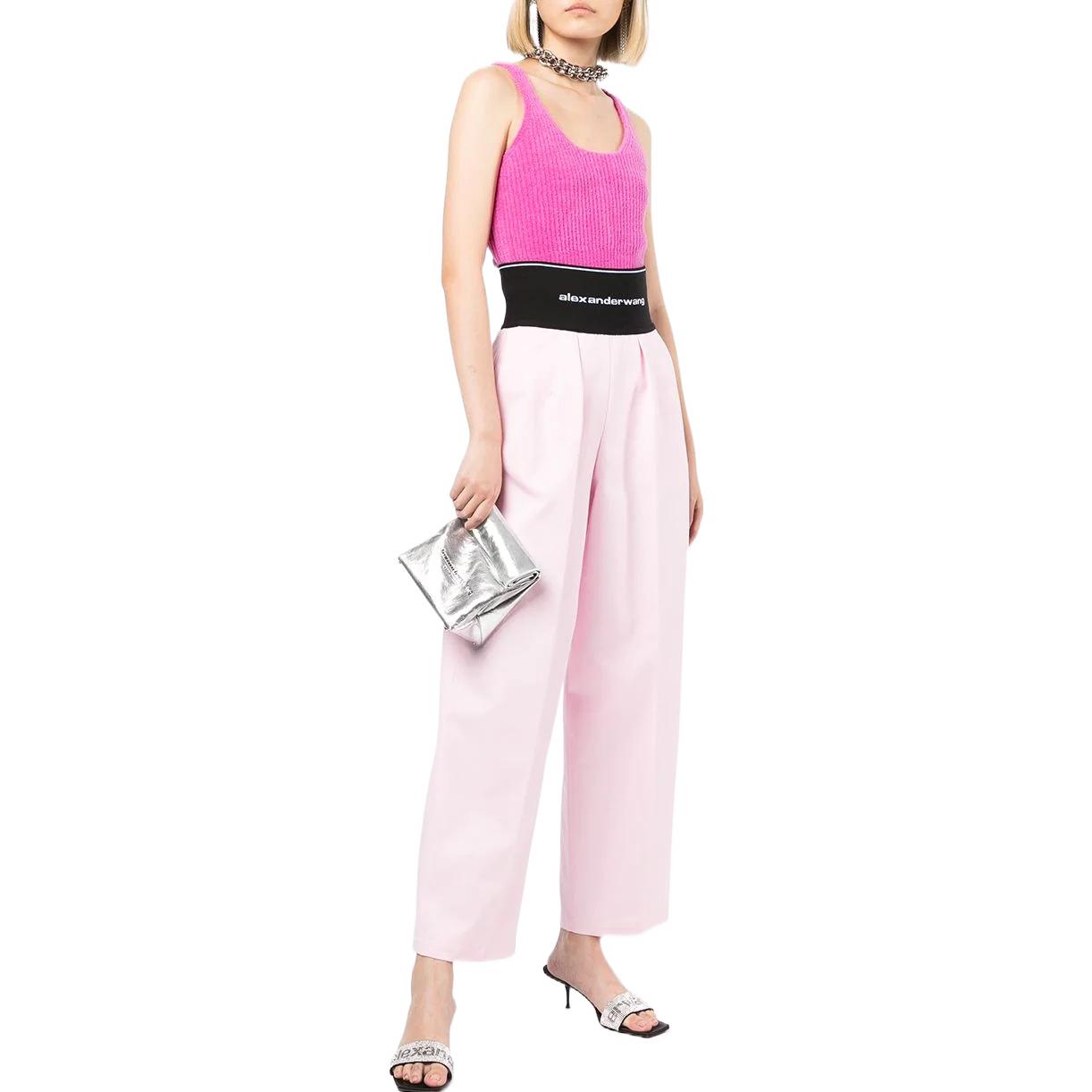 Lookbook (W) 亚历山大王 粉色罗纹针织背心 4KC1221014SS22-679