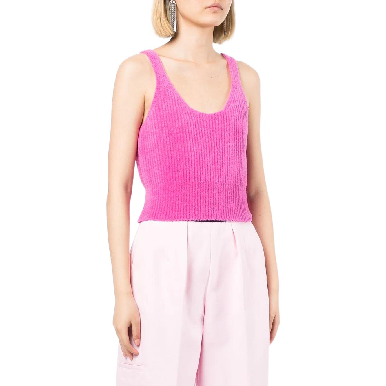 Shop (W) 亚历山大王 粉色罗纹针织背心 4KC1221014SS22-679