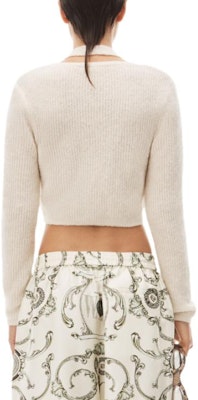 (W) 알렉산더 왕 솔리드 브이넥 핏 풀오버 니트 스웨터 - 오프 화이트 4KC3221021-104 Shop (W) 알렉산더 왕 솔리드 브이넥 핏 풀오버 니트 스웨터 - 오프 화이트 4KC3221021-104