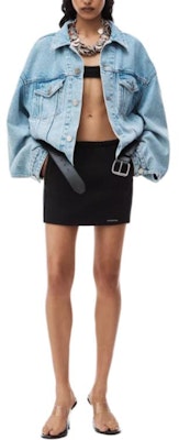 (W) Alexander Wang SS24 Rok Kasual Minimalis Hitam Terry Pocket Klasik. 4CC1245056-BLACK Lookbook (W) Alexander Wang SS24 Rok Kasual Minimalis Hitam Terry Pocket Klasik. 4CC1245056-BLACK