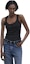 Details for (W) Alexander Wang Baju Tank Leher Rendah Regang Hitam FW23. 1KC1241049-001