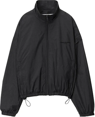 (W) Alexander Wang Jaket Logo Bordir Garis Hitam 1WC4232489-009 Order (W) Alexander Wang Jaket Logo Bordir Garis Hitam 1WC4232489-009