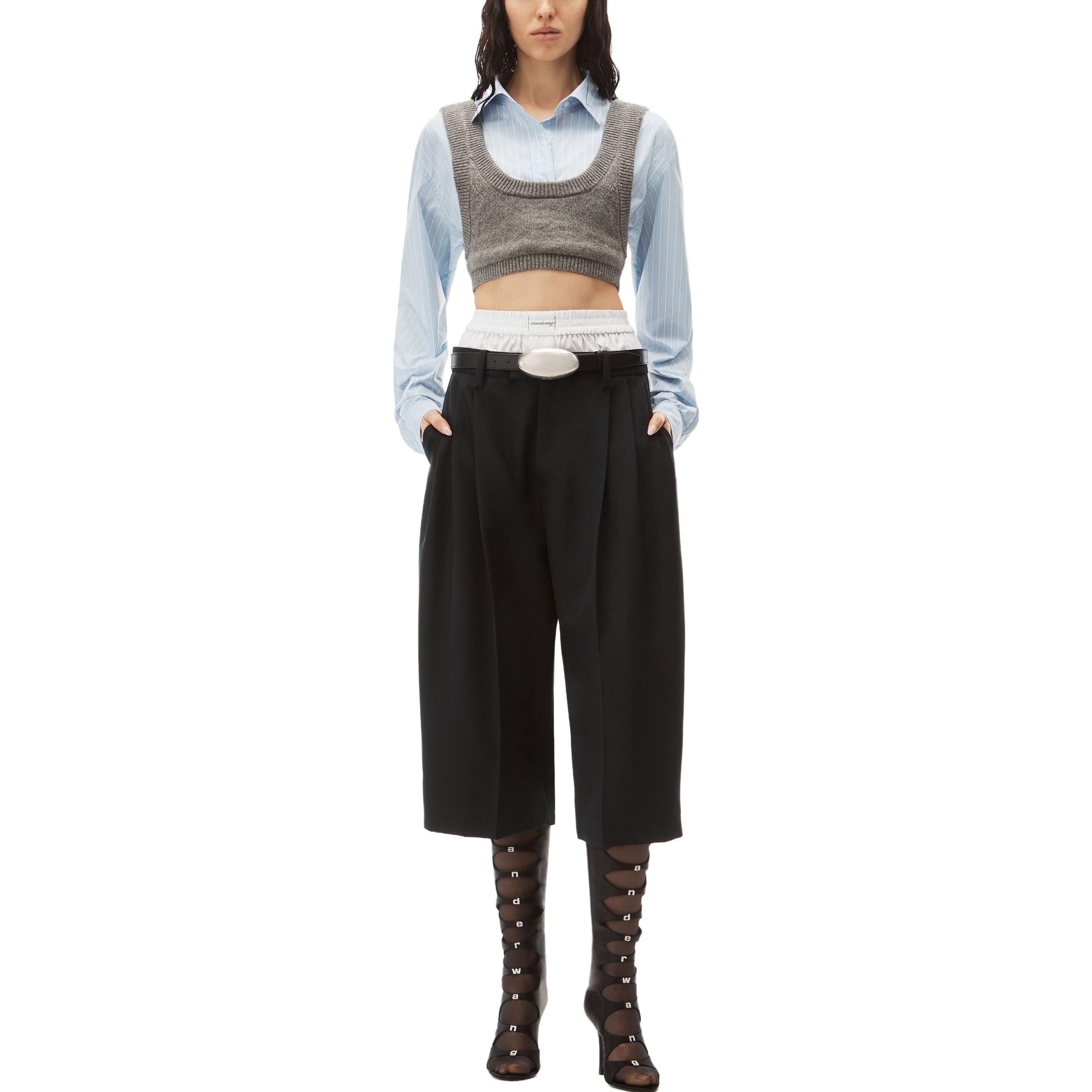 Lookbook (W) アレクサンダー ワン ストライプ ニット キャミソール＆スクエアネック シャツ セット 4KC3231011-030