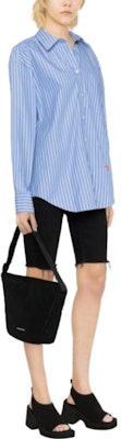 (Women) Alexander Wang Striped Long Sleeve Button-Up Shirt Light Blue. 4WC3231403 Purchase (Women) Alexander Wang Striped Long Sleeve Button-Up Shirt Light Blue. 4WC3231403