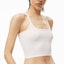 Shop (Women) Alexander Wang White Cropped Tank Top with Logo. 4KC2231028-104
