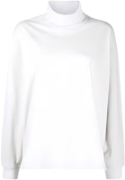 (Women) Alexander Wang White High-Neck Plain Long-Sleeve Sweatshirt 1CC4211543-050 (Women) Alexander Wang White High-Neck Plain Long-Sleeve Sweatshirt 1CC4211543-050