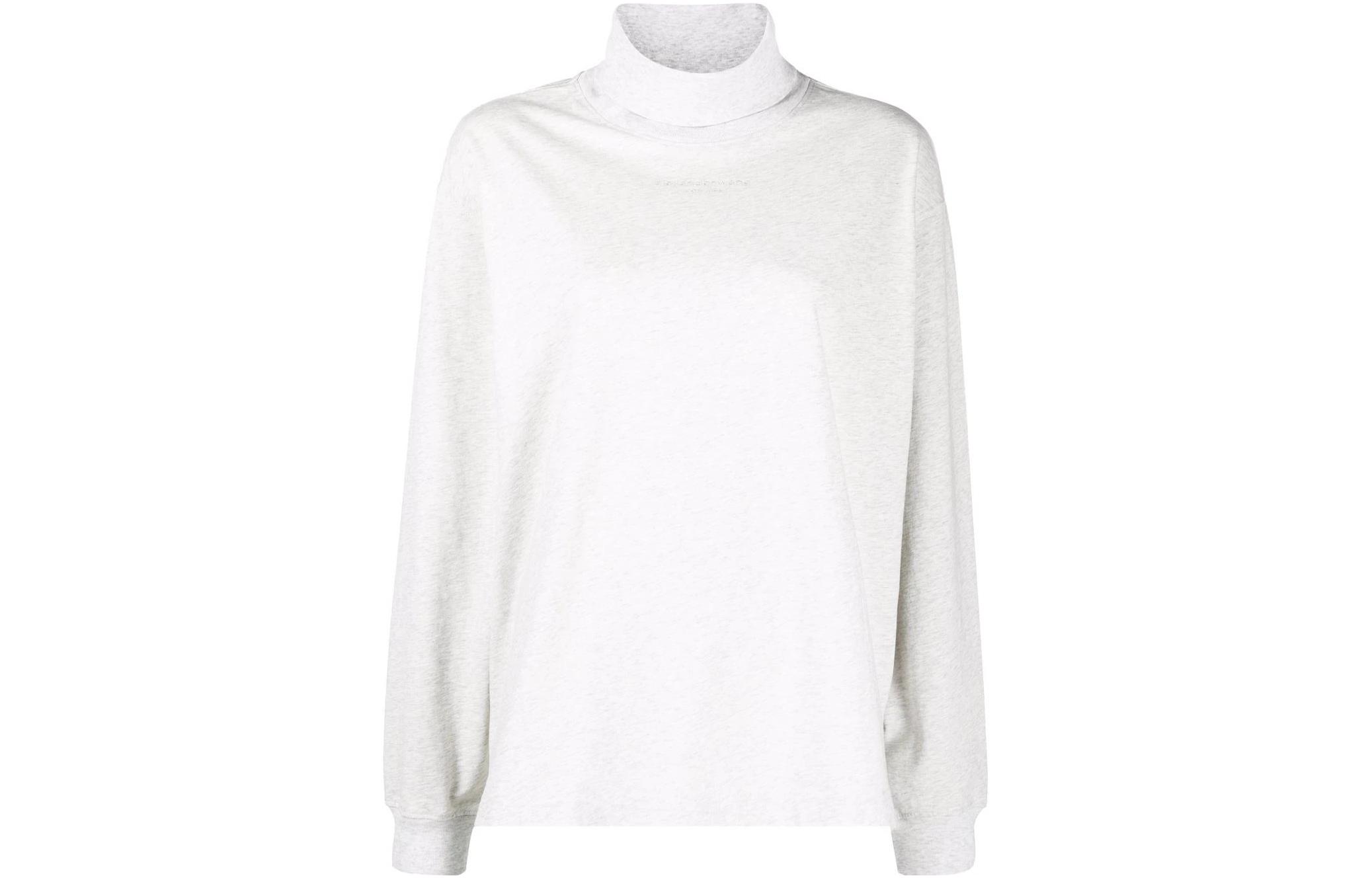 Order (W) 알렉산더 왕 화이트 하이넥 심플 긴소매 스웻셔츠 1CC4211543-050