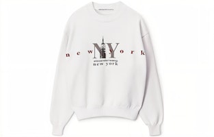 (Women) Alexander Wang White Letter Print Knitted Pullover Sweater. 1KC3231063100 (Women) Alexander Wang White Letter Print Knitted Pullover Sweater. 1KC3231063100