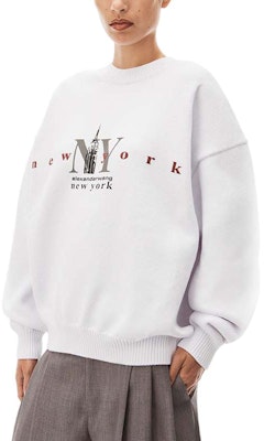 (W) 알렉산더 왕 화이트 레터 프린트 니트 풀오버 스웨터. 1KC3231063100 Purchase (W) 알렉산더 왕 화이트 레터 프린트 니트 풀오버 스웨터. 1KC3231063100