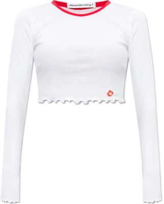(W) Alexander Wang Baju-T Putih Lengan Panjang Crop 4CC1241443-100 Buy (W) Alexander Wang Baju-T Putih Lengan Panjang Crop 4CC1241443-100