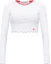 Order (W) Alexander Wang Baju-T Putih Lengan Panjang Crop 4CC1241443-100