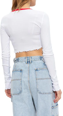 (W) Alexander Wang Baju-T Putih Lengan Panjang Crop 4CC1241443-100 Purchase (W) Alexander Wang Baju-T Putih Lengan Panjang Crop 4CC1241443-100