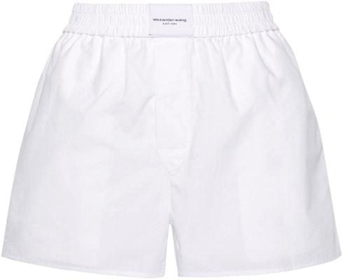 (W) Alexander Wang Shorts Blancos de Tiro Relajado con Cintura Elástica. 4WC2244370-100 Order (W) Alexander Wang Shorts Blancos de Tiro Relajado con Cintura Elástica. 4WC2244370-100