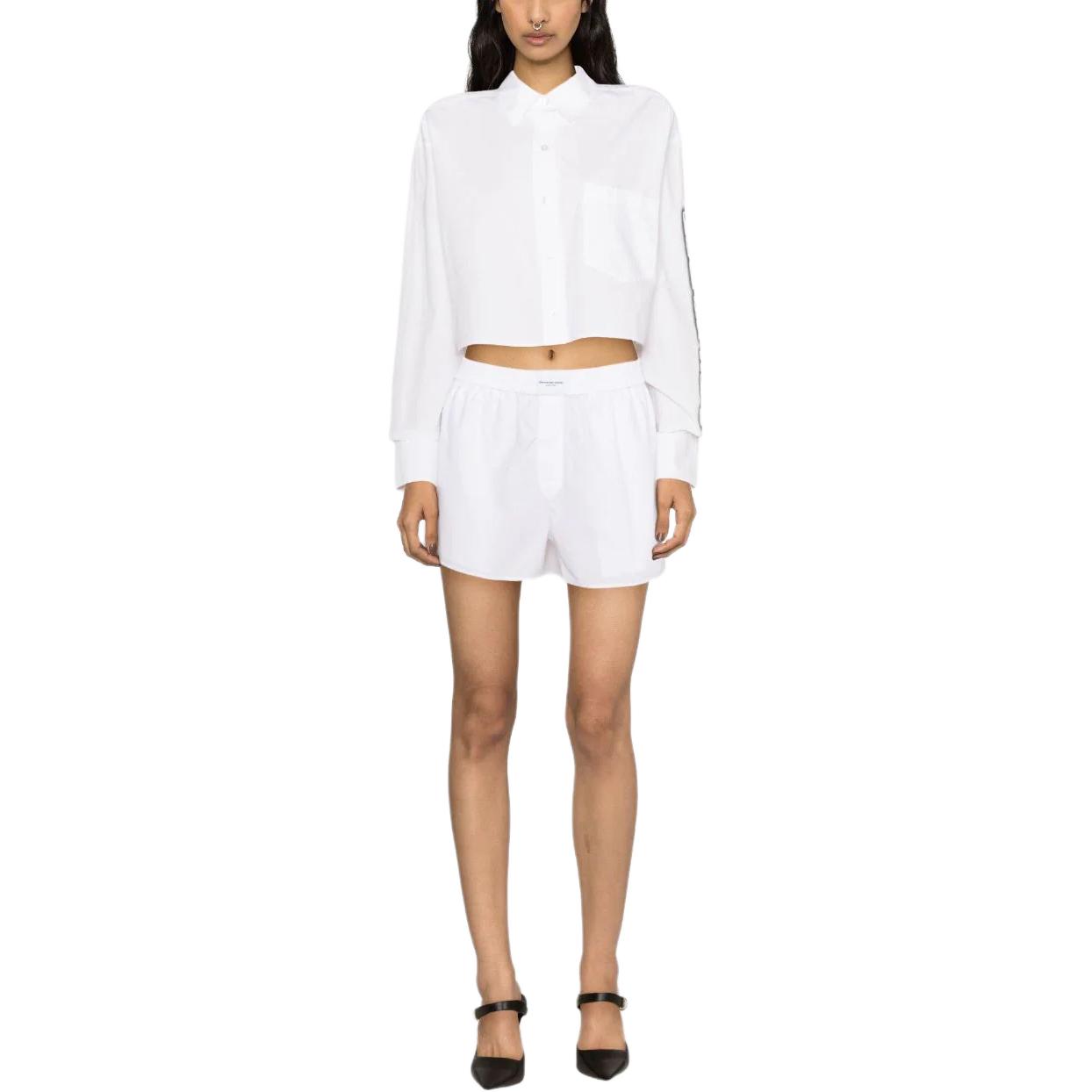 Lookbook (W) Alexander Wang Shorts Blancos de Tiro Relajado con Cintura Elástica. 4WC2244370-100