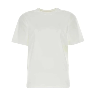 (Women) Alexander Wang White Solid Color Slim Fit Crew Neck T-Shirt 4CC3241520-100