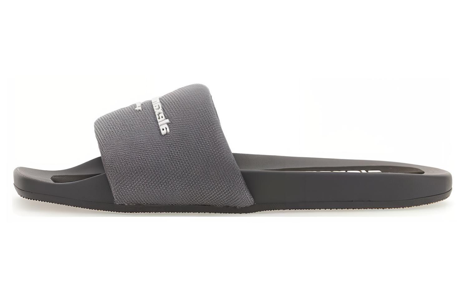 (Women) Alexander Wang Adilette Black 'Logo Print Nylon' 30221S059068