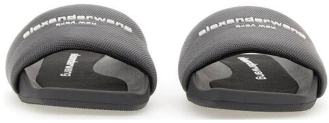 (W) Alexander Wang Adilette Hitam 'Logo Print Nylon' 30221S059068 Order (W) Alexander Wang Adilette Hitam 'Logo Print Nylon' 30221S059068