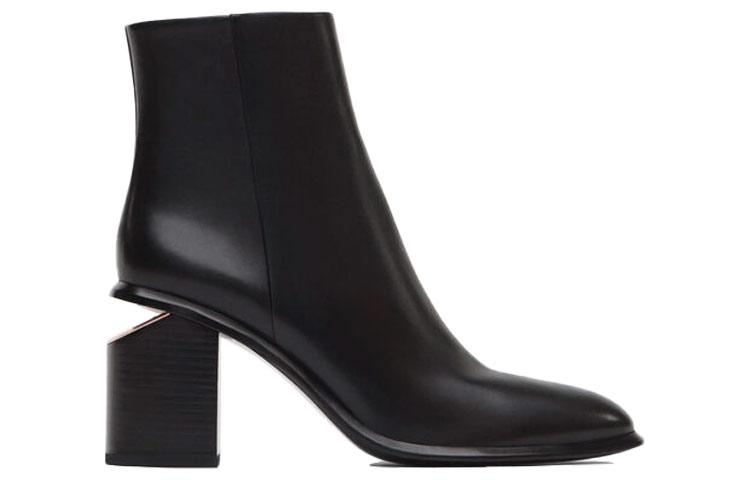 (W) Alexander Wang Anna Ankle Boot 'Rose Gold Cutout Heel - Black' 圖 2