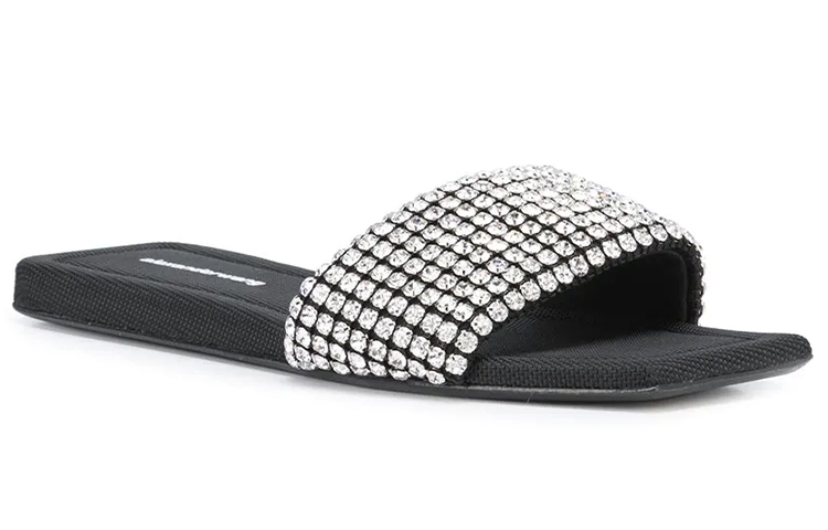 (W) Alexander Wang Anya Slides 'Crystal Embellished Black' 圖 2