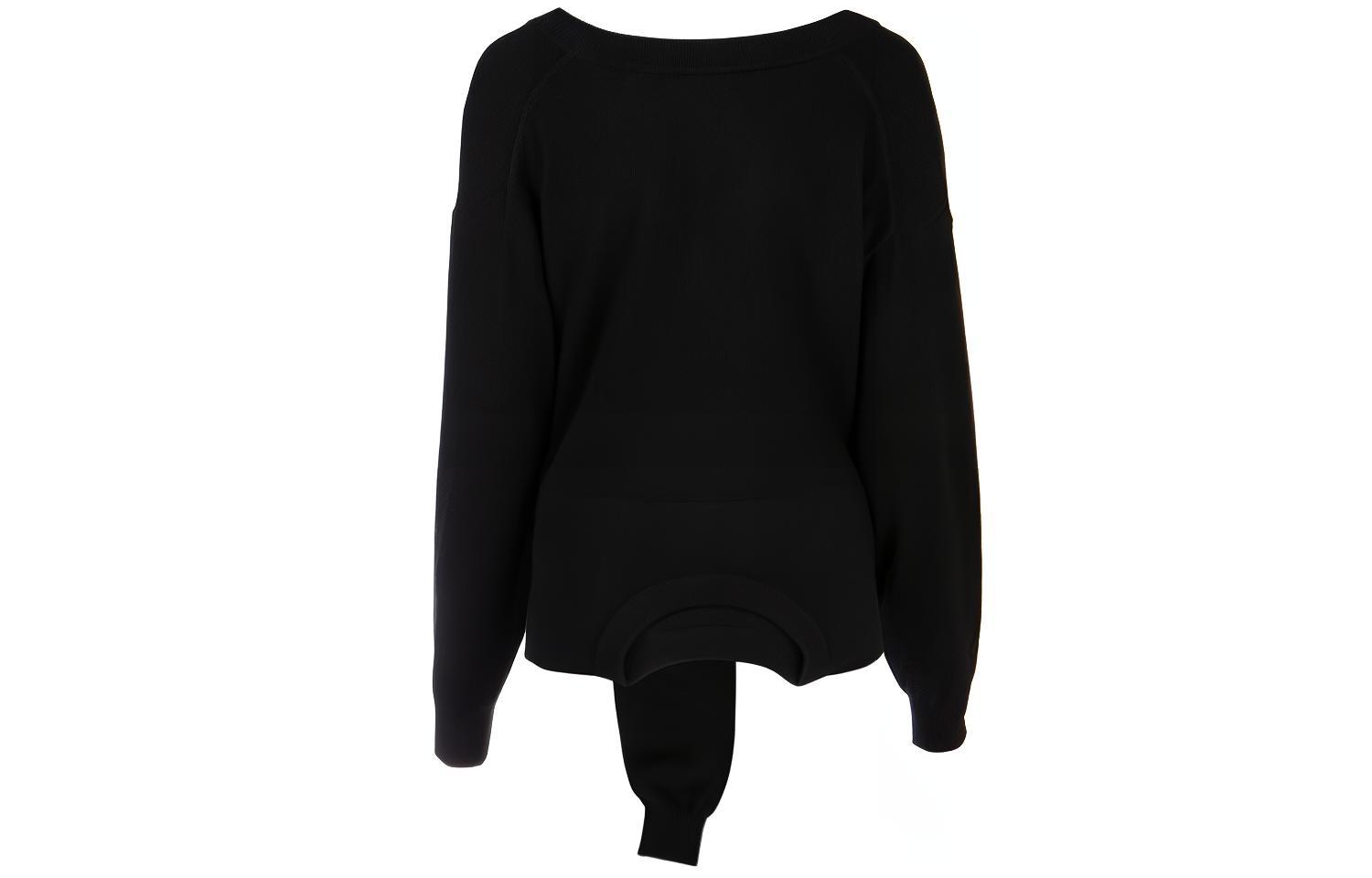 Lookbook (Women) Alexander Wang Asymmetric Hem V-Neck Cashmere Sweater - Black 1KC2191013-001