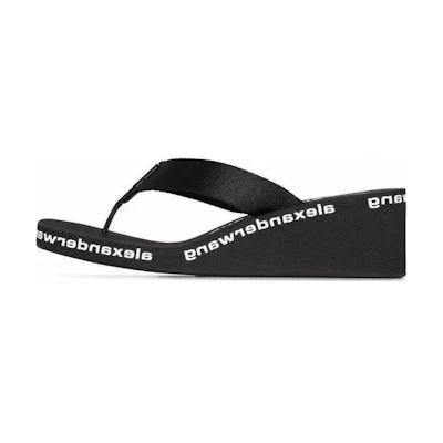 (W) Alexander Wang AW 'Black Wedge Flip-Flops'