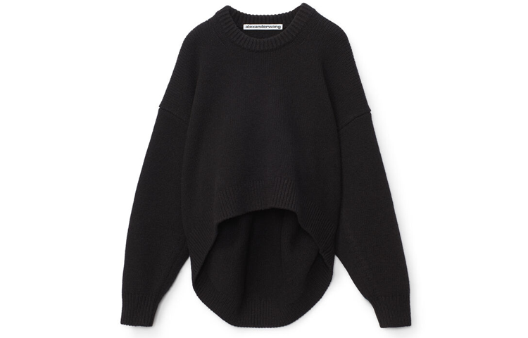 Order (Women) Alexander Wang Back Drape Black Pullover Sweater 1KC2201008-001