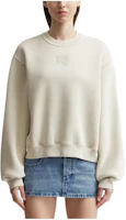 (Women) Alexander Wang Beige Casual Pullover Sweatshirt with Letter Print 4CC3221360 (Women) Alexander Wang Beige Casual Pullover Sweatshirt with Letter Print 4CC3221360