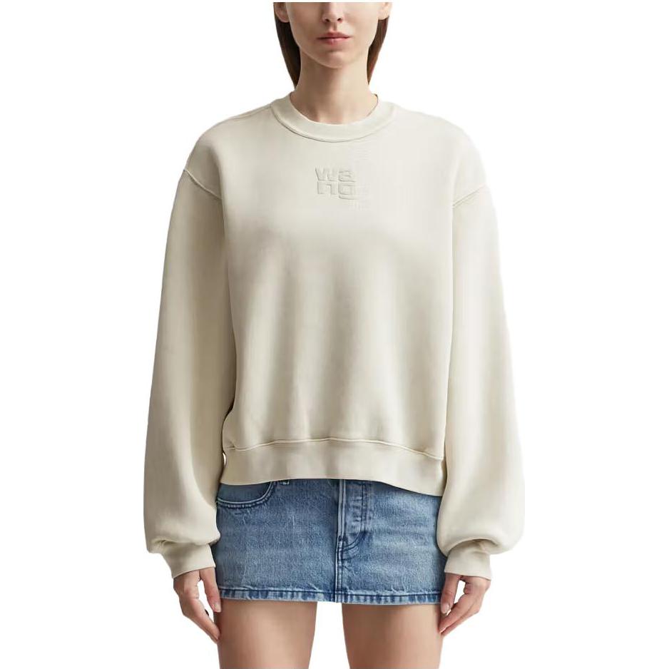 (Women) Alexander Wang Beige Casual Pullover Sweatshirt with Letter Print 4CC3221360 圖 3