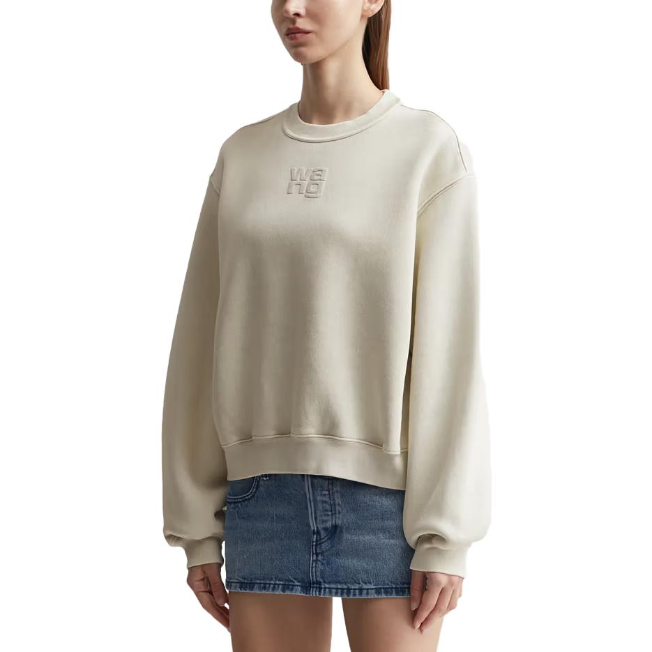 (Women) Alexander Wang Beige Casual Pullover Sweatshirt with Letter Print 4CC3221360 圖 4