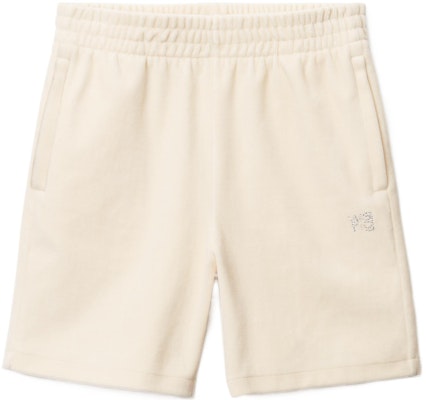 (W) Alexander Wang Celana Pendek Lurus Logo Rhinestone Beige Gaya Kasual. 4CC3214101-120 Order (W) Alexander Wang Celana Pendek Lurus Logo Rhinestone Beige Gaya Kasual. 4CC3214101-120