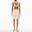 Lookbook (W) Alexander Wang Celana Pendek Lurus Logo Rhinestone Beige Gaya Kasual. 4CC3214101-120
