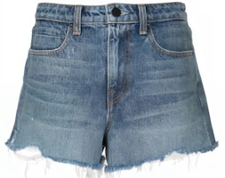 (Women) Alexander Wang Bite Distressed Denim Shorts Light Blue 4D994036AD-443 (Women) Alexander Wang Bite Distressed Denim Shorts Light Blue 4D994036AD-443