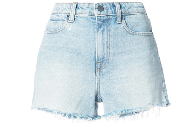 Order (Women) Alexander Wang Bite Frayed Denim Shorts Women Blue 4D994037AD-108