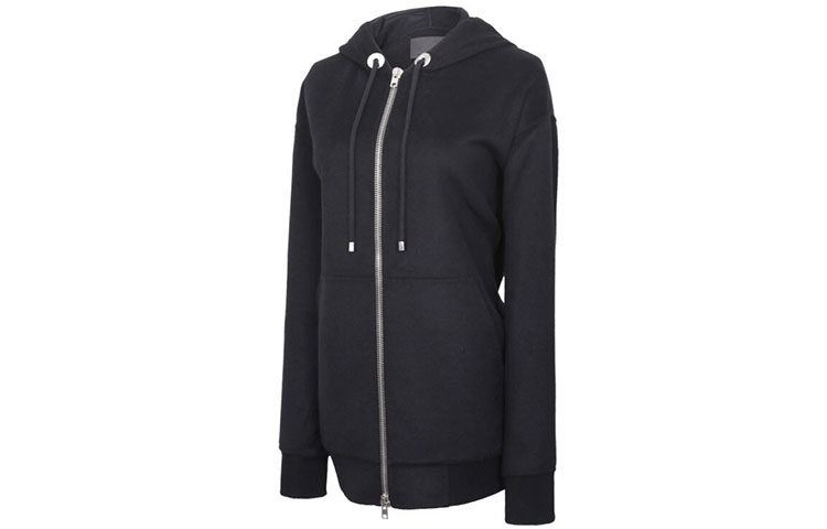 (Women) Alexander Wang Black Drawstring Zip-Up Hoodie Jacket. 1W272407C3-044 圖 4