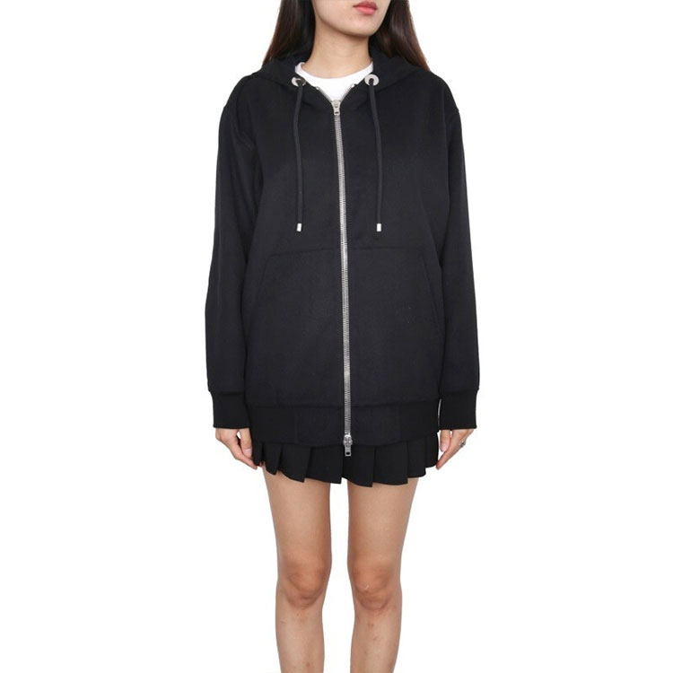 (Women) Alexander Wang Black Drawstring Zip-Up Hoodie Jacket. 1W272407C3-044 圖 5